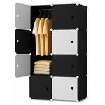 Load image into Gallery viewer, Wardrobe Organizer 6 Shelves -Black and White