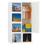 Load image into Gallery viewer, Wardrobe Organizer 6 Shelves - White