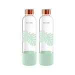 Load image into Gallery viewer, Purifa Borosilicate Glass Water Bottle With Silicon Sleeve 750ml Green