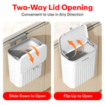 Load image into Gallery viewer, Hanging Dual Side Trash Can For Kitchen , Bathroom Cabinet 12L Cream