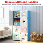 Load image into Gallery viewer, Wardrobe Organizer 6 Shelves - Blue