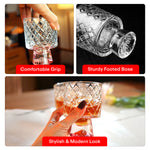 Load image into Gallery viewer, Vision Transparent Large Glass Set Of 6 230ml With Stripes Design