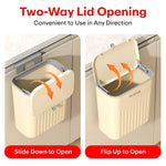 Load image into Gallery viewer, Hanging Dual Side Trash Can For Kitchen , Bathroom Cabinet 12L Cream