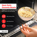 Load image into Gallery viewer, Ceramic Bowl Set Of 4 Dishwasher & Microwave Safe Bowl 250 ml