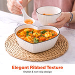 Load image into Gallery viewer, Rioware Cream Ceramic Bowl Set of 5, 580 ML Microwave & Dishwasher Safe Bowl for Serving Snacks, Dal, Rice, Noodles | Perfect for Daily Use, Gifting, Birthday, Anniversary