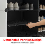 Load image into Gallery viewer, Shoe Rack Organizer 12 Pair 6 Shelves Black