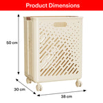 Load image into Gallery viewer, Laundry Magic Mover Foldable Laundry Basket With Wheels & Handles Extra Large