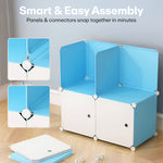 Load image into Gallery viewer, Wardrobe Organizer 6 Shelves - Blue