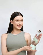 Load image into Gallery viewer, Purifa Borosilicate Glass Water Bottle With Silicon Sleeve 750ml Green
