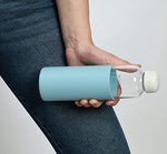 Load image into Gallery viewer, Riobuzz Borosilicate Glass Water Bottle With Silicone Sleeve 550 ml Blue