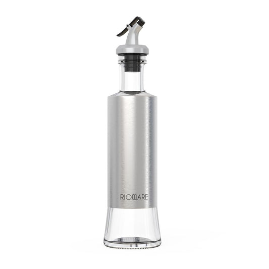 Glass Oil Dispenser With Stainless Steel Cover 300ml