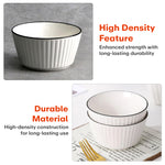 Load image into Gallery viewer, Rioware Cream Ceramic Bowl Set of 5, 580 ML Microwave & Dishwasher Safe Bowl for Serving Snacks, Dal, Rice, Noodles | Perfect for Daily Use, Gifting, Birthday, Anniversary