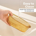 Load image into Gallery viewer, Slim High Borosilicate Glass Microwave Safe Two Compartment Lunch Box Set 750ml