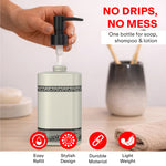 Load image into Gallery viewer, Rioware Outdoor Living Liquid Soap Dispenser, 300ml, Multipurpose Refillable Plastic Pump for Hand Wash, Dish Wash, Shampoo, Kitchen, Bathroom, and Household Use Pack of 1, Ivory White