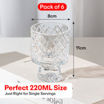 Load image into Gallery viewer, Vision Transparent Large Glass Set Of 6 230ml With Stripes Design