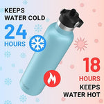 Load image into Gallery viewer, Riotuff Insulated Stainless Steel Leak Proof Water Bottle 24 Hours Hot And Cold 1 Ltr Blue