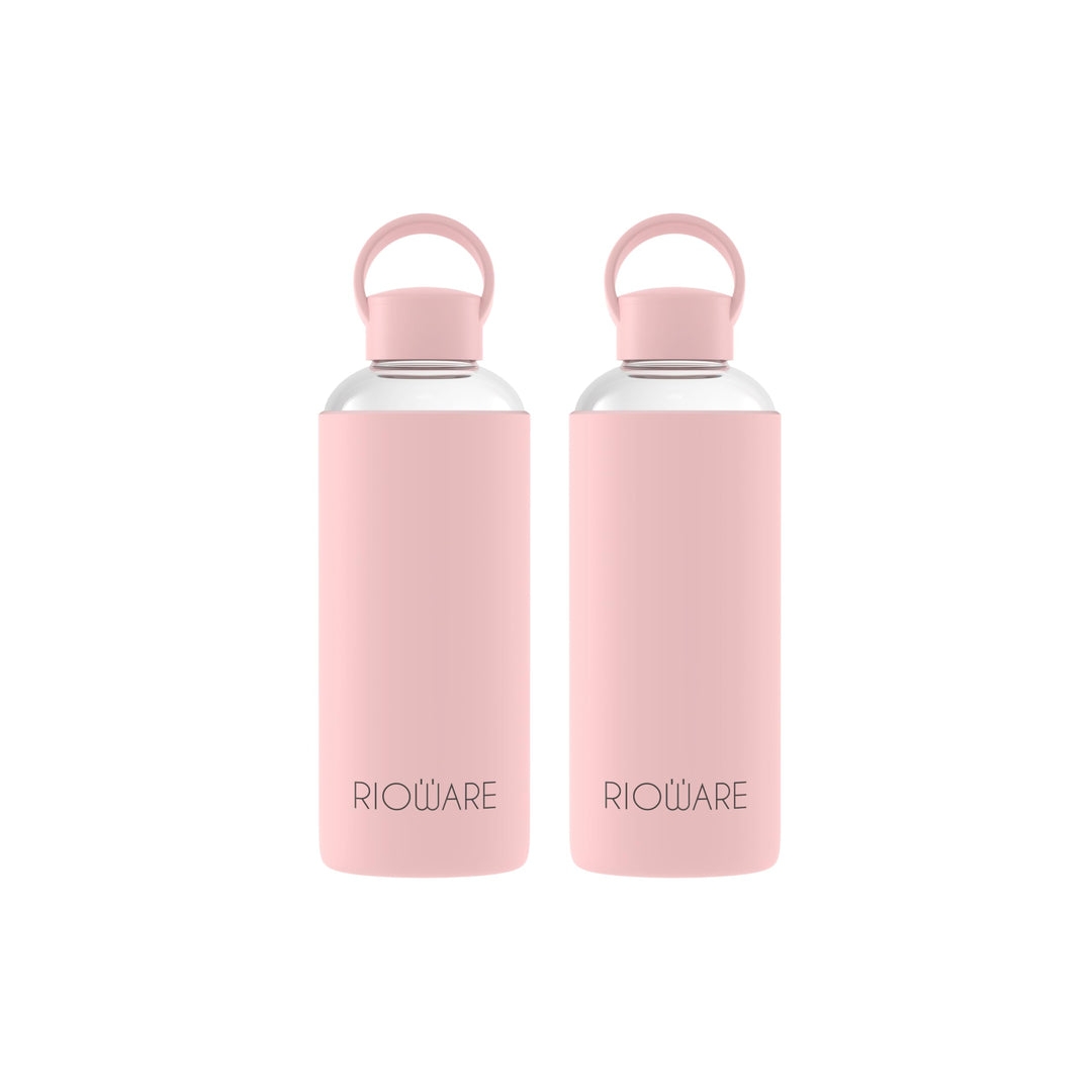 Aquashot Borosilicate Glass Water Bottle With Silicon Sleeve 750ml Black