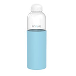 Load image into Gallery viewer, Riobuzz Borosilicate Glass Water Bottle With Silicone Sleeve 550 ml Blue
