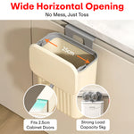 Load image into Gallery viewer, Hanging Dual Side Trash Can For Kitchen , Bathroom Cabinet 12L Cream