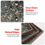 Load image into Gallery viewer, Serving Wooden Trays Black Marble Set of 3