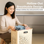 Load image into Gallery viewer, Laundry Magic Mover Foldable Laundry Basket With Wheels & Handles Extra Large