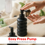 Load image into Gallery viewer, Outdoor Living Ceramic Liquid Soap Dispenser 300ml Black