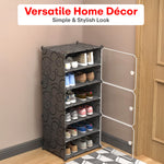 Load image into Gallery viewer, Shoe Rack Organizer 12 Pair 6 Shelves Black