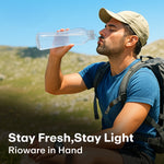 Load image into Gallery viewer, Glass Water Bottle 1 Litre Blue