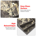 Load image into Gallery viewer, Serving Trays Wooden Black Abstract - Set of 3