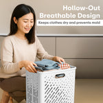 Load image into Gallery viewer, Laundry Magic Mover Foldable Laundry Basket With Wheels & Handles Extra Large
