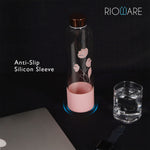 Load image into Gallery viewer, Purifa Borosilicate Glass Water Bottle With Silicon Sleeve 750ml Green