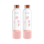 Load image into Gallery viewer, Purifa Borosilicate Glass Water Bottle With Silicon Sleeve 750ml Green
