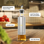 Load image into Gallery viewer, Glass Oil Dispenser With Stainless Steel Cover 300ml