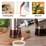 Load image into Gallery viewer, Glass Oil Dispenser With Stainless Steel Cover 300ml