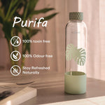 Load image into Gallery viewer, Purifa Pro Borosilicate Glass Water Bottle With Silicon Sleeve 750ml Blue