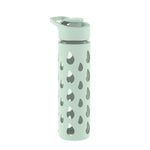 Load image into Gallery viewer, Quicksip Borosilicate Glass Water Bottle with Silicon Sleeve 550ml Green