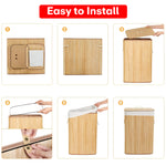 Load image into Gallery viewer, Rioware Bamboo laundry bag basket for clothes with lid toy storage organiser box foldable Square Home Organizer and Storage | Eco Friendly | Compact and Easy to carry Dark Brown