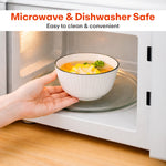 Load image into Gallery viewer, Rioware Cream Ceramic Bowl Set of 5, 580 ML Microwave & Dishwasher Safe Bowl for Serving Snacks, Dal, Rice, Noodles | Perfect for Daily Use, Gifting, Birthday, Anniversary