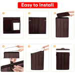 Load image into Gallery viewer, Rioware Bamboo laundry bag basket for clothes with lid toy storage organiser box foldable Square Home Organizer and Storage | Eco Friendly | Compact and Easy to carry Dark Brown