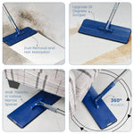 Load image into Gallery viewer, Rioware Flat Mop for Home Cleaning Floor / 360° Rotating Microfiber Mops for Floor Cleaning | Hands-Free Squeeze (White)