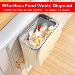 Load image into Gallery viewer, Hanging Dual Side Trash Can For Kitchen , Bathroom Cabinet 12L Cream