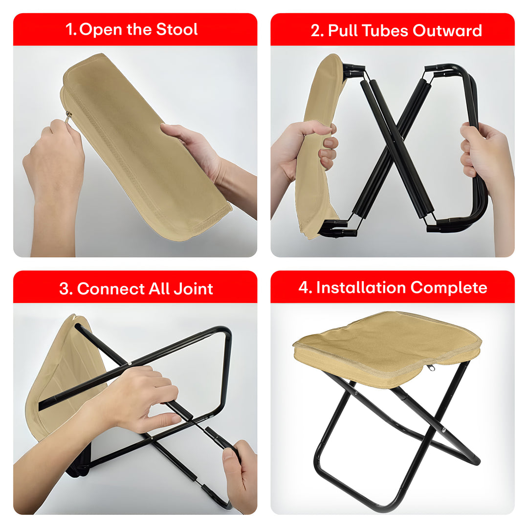 Foldable Chair In A Bag 110kg Brown