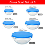 Load image into Gallery viewer, Stackable Glass Bowl Set of 5
