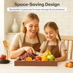 Load image into Gallery viewer, Rioware Wooden Trays Enamel Coated Set of 3