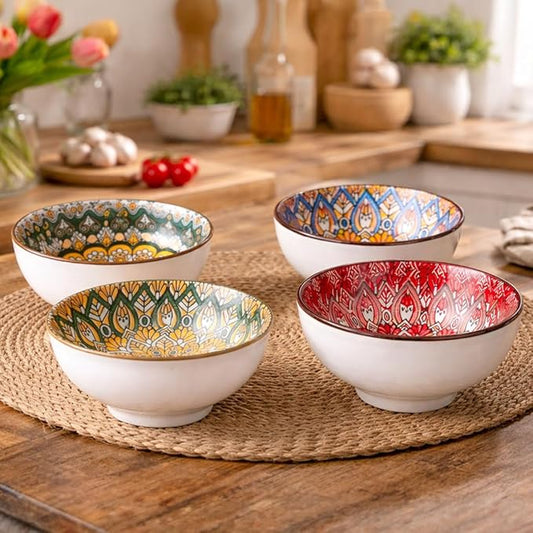 Mandala Ceramic Bowl Set