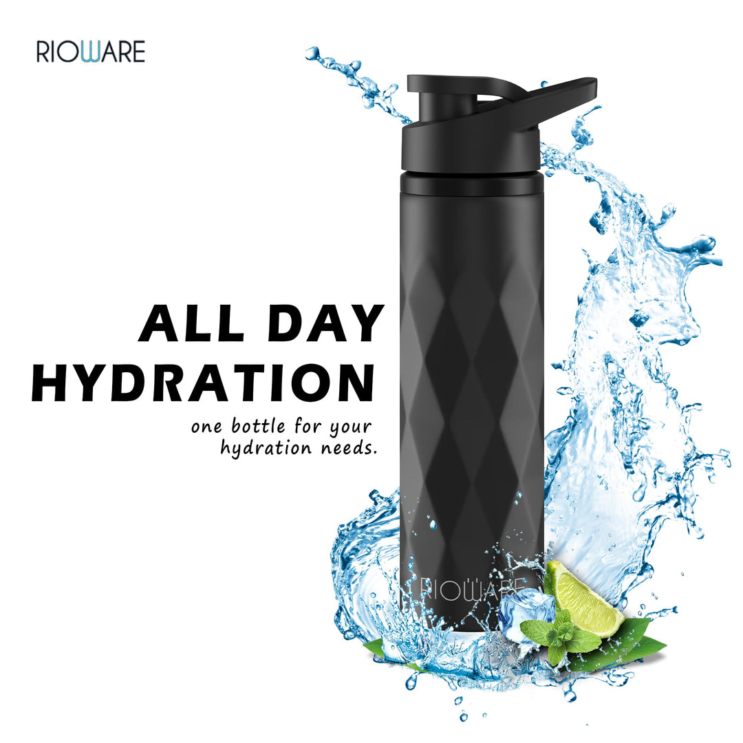Stainless Steel 750ML Water Bottle - BPA-Free, Leak-Proof, Sipper Cap