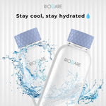 Load image into Gallery viewer, Purifa Pro Borosilicate Glass Water Bottle With Silicon Sleeve 750ml Blue