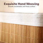 Load image into Gallery viewer, RIOWARE Natural Bamboo Storage Rectangular Basket Bins Organizer, Pack of 3