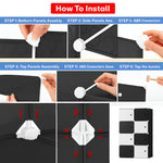 Load image into Gallery viewer, Wardrobe Organizer 6 Shelves -Black and White