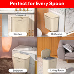 Load image into Gallery viewer, Hanging Dual Side Trash Can For Kitchen , Bathroom Cabinet 12L Cream